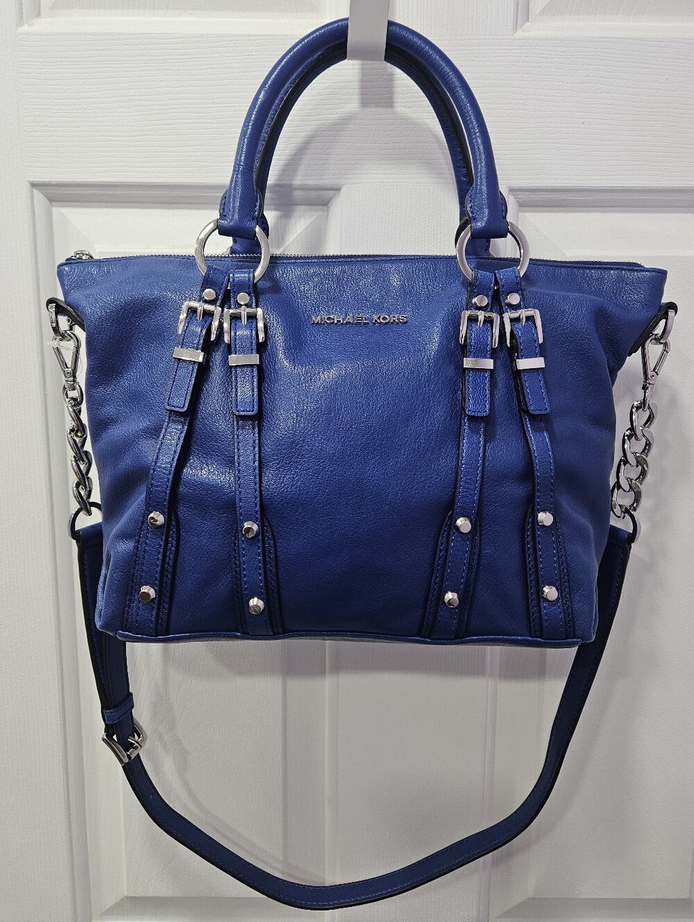 Michael Kors Cobalt Blue Crossbody Satchel - Picture 12 of 15